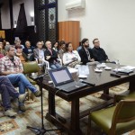 Encontro de produtores brasileiro e uruguaios no ICAU. Camila Neves apresentando o BNDES