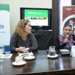 Camila Neves de BNDES e Inés Peñagaricano, coordenadora geral do Instituto de cinema e audiovisual do Uruguai (ICAU)
