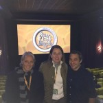 Jefferson Melo diretor de "Samba e Jazz", Viviane Spinelli e o diretor de "Democracia em Preto e Branco" Pedro Asbeg