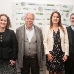 Cocktail de abertura na Embaixada Brasileira - Camila Neves (BNDES), homenageado - diretor e produtor Luis Puenzo, Viviane B. Spinelli e Marcio Cameron (BNDES)