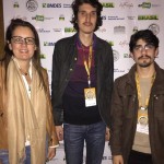 Viviane Spinelli, ator Renato Macedo e Joao Pedro Oct diretor do curta Diário de Novas Lembranças