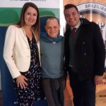Cocktail de abertura na Embaixada do Brasil - Viviane B. Spinelli, Ricardo Blanco e o ator Matheus Nachtergaele do filme "Trinta"